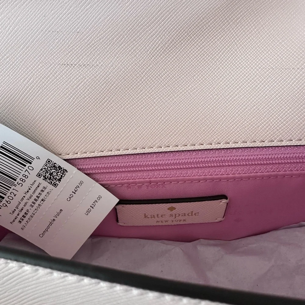 NWT rt$379 Kate Spade New York Pink Heart-Embellished Crossbody Bag - Picture 5 of 7